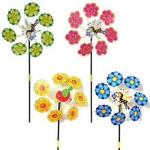 Ветер Спиннер красочный небо колесо ветряная мельница пластик мультфильм милые дети детские игрушки Забавный сад игры на открытом воздухе украшения дома