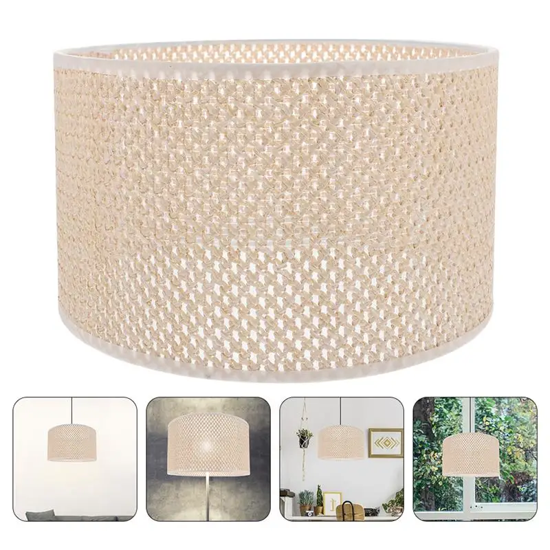 

1PC E27 Modern Style Woven Lampshade Elegant Table Lamp Cover Simple Lampshade