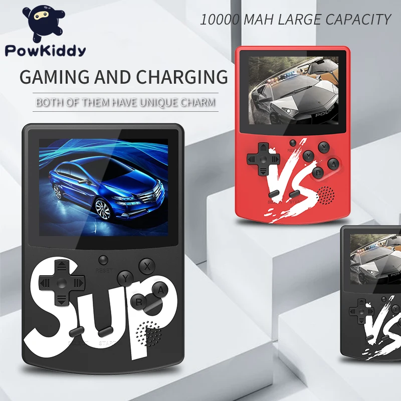 

POWKIDDY V1 mobile power 3 inch handheld game console built-in 520 8-bit games 10000 mA high-capacity battery children's gift