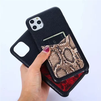 

Phone case for iphone 11 11Pro Max case Luxury snake texture leather case for iphone X XR XS Max 7 8 Plus card holder gg case