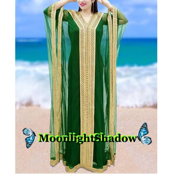 

Simple Green Evening Dress Moroccan Caftan Golden Appliques Dubai Arabic Saudi Arabian Vestidos De Festa Formal Party Prom Plus
