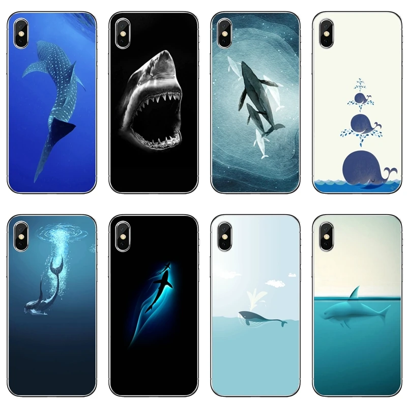 ocean Whale Sharks fish Accessories phone Case For iPhone 12 11 Pro Max XS XR X 8 7 Plus 6 6S 5 5S SE 2020 | Мобильные телефоны и