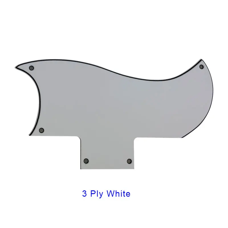 Pleroo Custom гитара pickgaurd-для 61 SG Гитара Pickguard скретч пластина, несколько цветов - Цвет: 3ply White