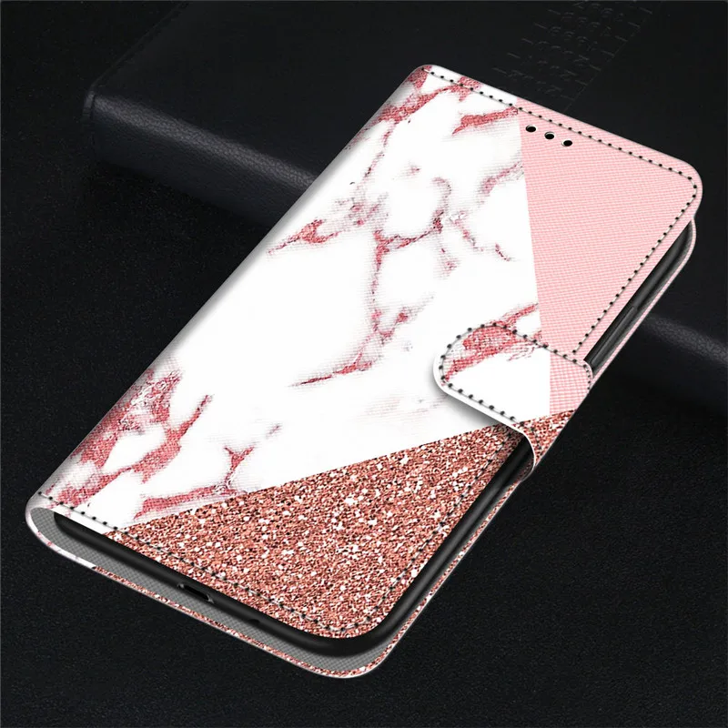 Stand Flip Phone Holster For Case Samsung Galaxy S20 FE S21 Ultra S20 S10 S9 Plus S10E S8 Case Cover Pattern Wallet Magnet Coque cute phone cases for samsung 