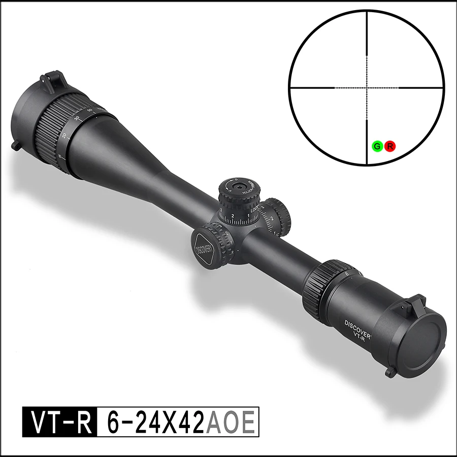 Discovery hot sale VT-R 6-24X42AOE Optic Sight Cross red green light Cost-effective outdoor air rifle scope | Спорт и развлечения