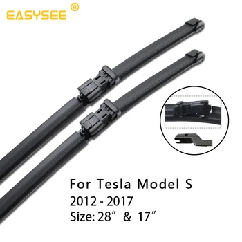 

PNSL Car Windscreen windshield Wiper Blades for Tesla Model S Fit Push Button Arms Only 2012 2013 2014 2015 2016 2017 28"&17"