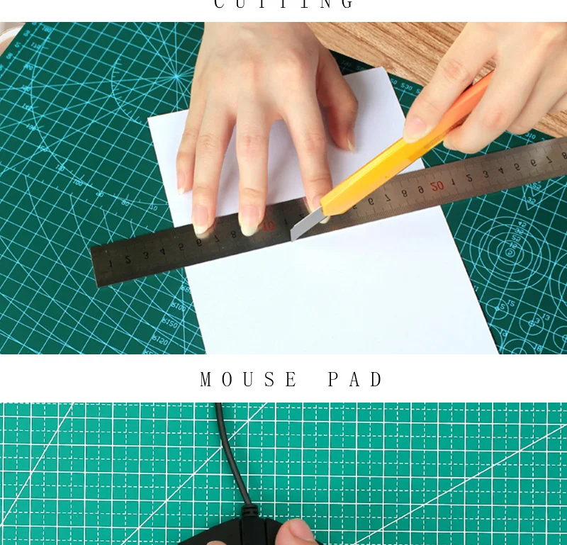 ПВХ A3/A4 3 мм режущий коврик для рисования Лоскутные гибкие многофункциональные бумагорез режущие коврики для квилтинга двухсторонние