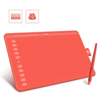 HUION HS611 Graphics Tablet Pen Digital Drawing Tablets 3 Color Multimedia Keys Media Bar Battery-Free Stylus with Tilt Function