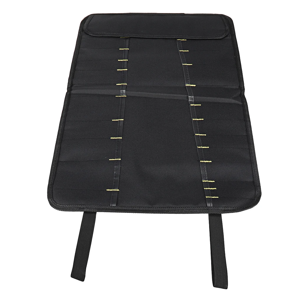 Black Chefs Knife Roll Bag, Oxford Cloth Cutlery Knives Holder Protector Kitchen Cooking Tools Wallet