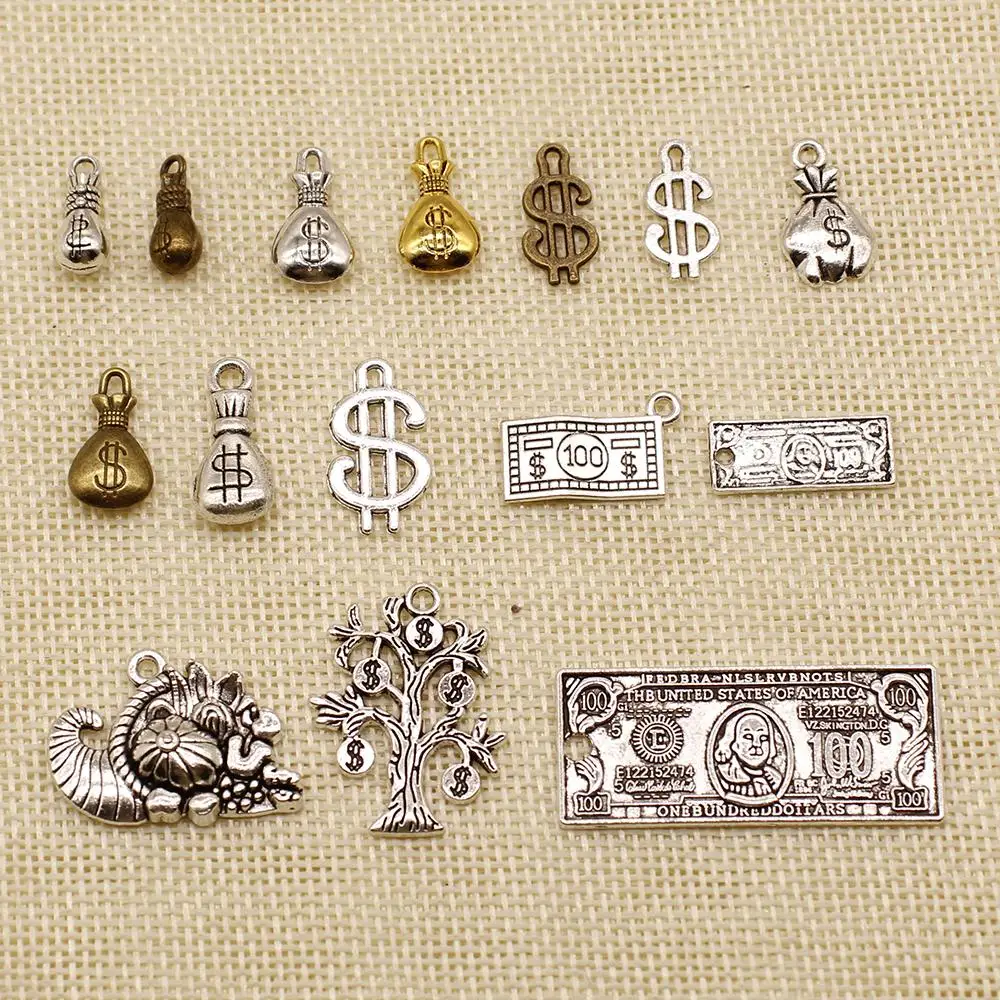 1 Piece Charm For Making Jewelry DIY Money Dollar Symbol Wallet Us Cornucopia HJ112 | Украшения и аксессуары