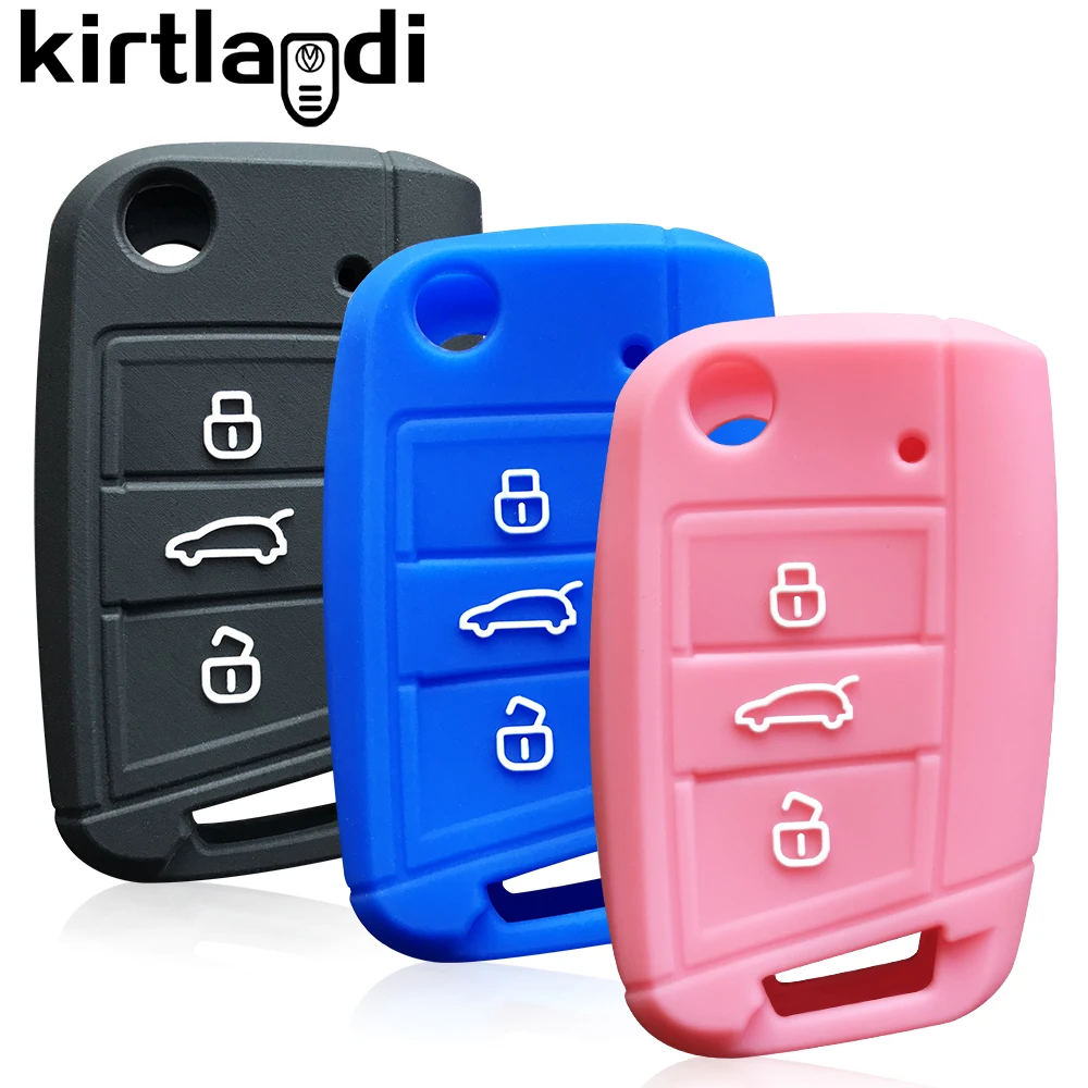 Funda protectora para llave de coche, protector para llaves compatible con VW golf 7 t-roc polo Tiguan 2020, Skoda karoq octavia rapid, Seat León ibiza Ateca Combi Cuptra