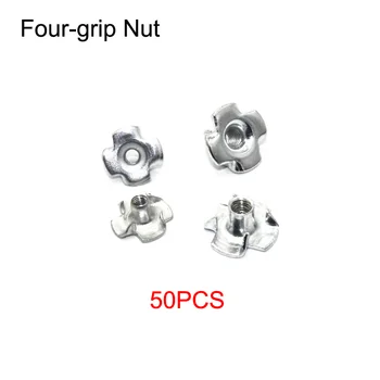 

50PCS Four-grip Nut Wolf Tooth Screw Cap Bolt Canopy Landing Gear Fixation Aerial Model Accessories For Fixed Wing Parts