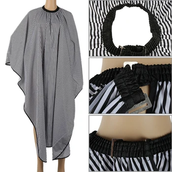 

160 * 140cm wraps Striped Hair Styling Cutting Cape Salon Hairdressing Gown Barber Barbering Cloth waterproof Breathable wrap