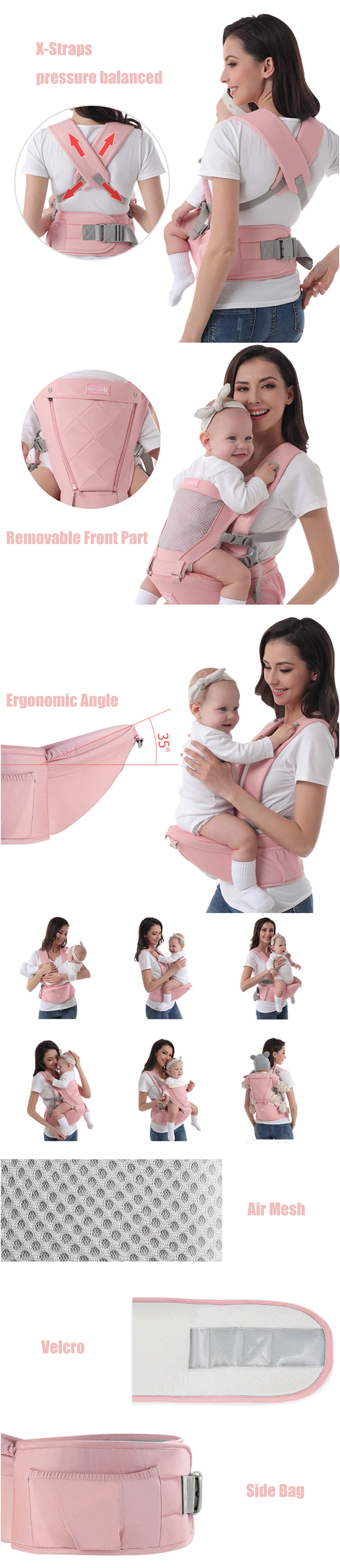 Babyfriend, все сезоны,, кенгуру для детей, эргономичный слинг для детей, многофункциональные ремни для младенцев, перекрещивающиеся ремни на спине, 3-36 месяцев