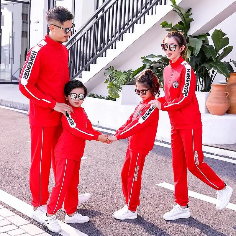 Семейный комплект одежды, одинаковые костюмы для мамы и дочки спортивный костюм для родителей и детей Спортивная одежда для мальчиков и девочек, папы и мамы одежда для семьи J341