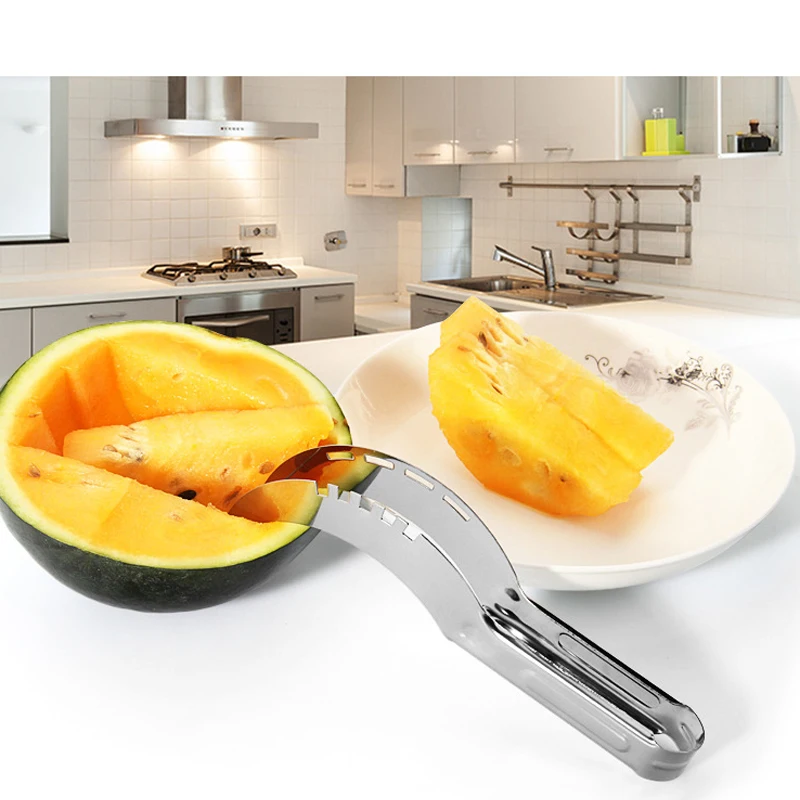 

Stainless Steel Watermelon Cutter Fruit Slicer Metal Tool For Kitchen Gadgets 40FP14