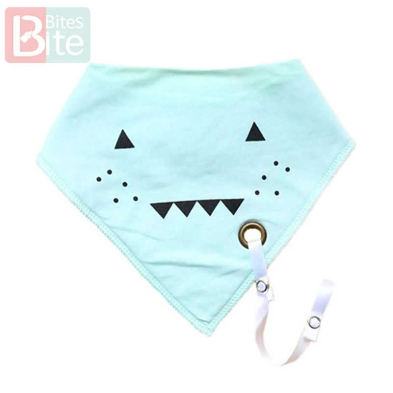 mint bib Укус укусов Baby бандана нагрудники, Слюнявчики, одежда Силиконовый грызунок подвеска панды хлопковый слюнявчик новорожденных впитывающая салфетка детская Товары - Цвет: mint bib