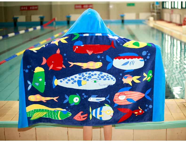 Полотенце Хлопковое детское полотенца пляжное полотенце с капюшоном, одеяло, супервпитывающее мягкое плавальный полотенце для бассейна, накидка, детское полотенце s