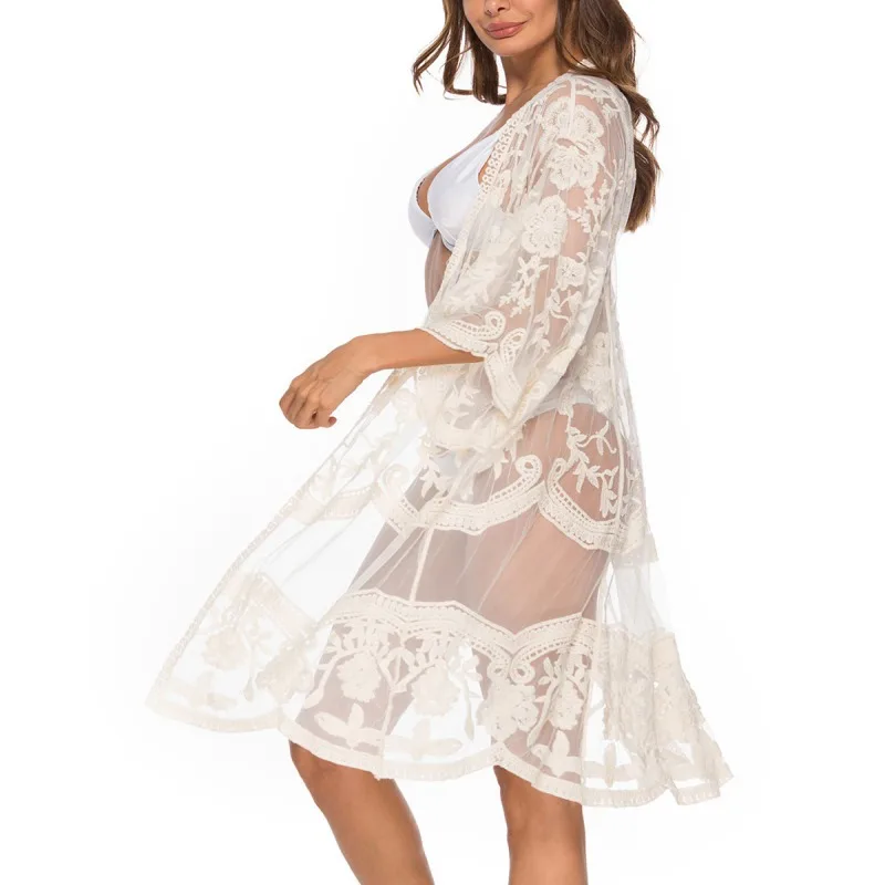 Women Sexy Swimsuit  Long Lace Sexy Beach Swim Beach Dress Bikini Ladies Cover-up Bikini Swimsuit Cover ?????????