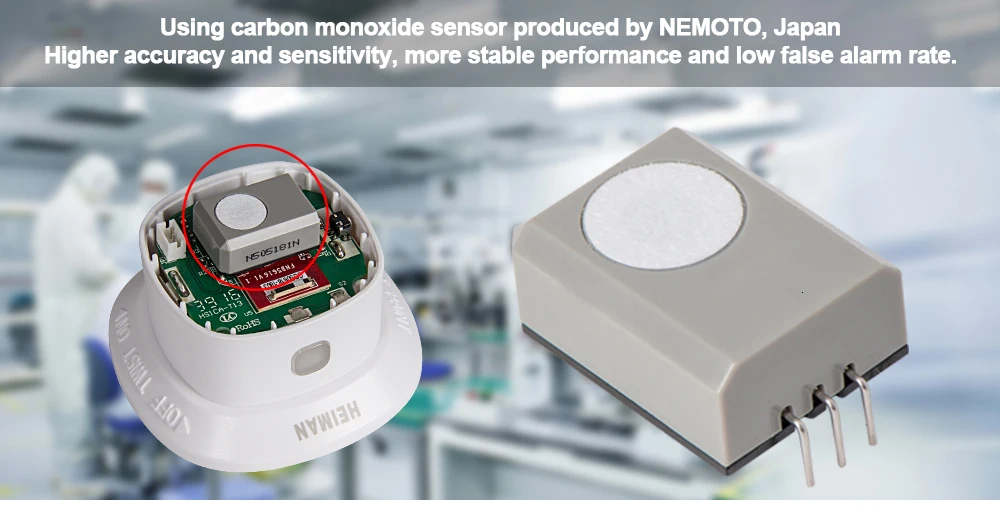 Detector de Monóxido Heiman Zigbee Sensor Carbono Alta Sensibilidade Envenenamento Alarme Aviso Trabalho Casa Inteligente co 7 Heiman zigbee co sensor detector de monóxido