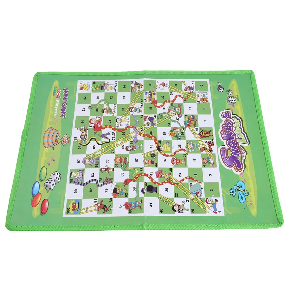 Складной Snake Chess игрушки для детей Портативные змеи и лестницы игра-головоломка Дошкольное обучение CX643181