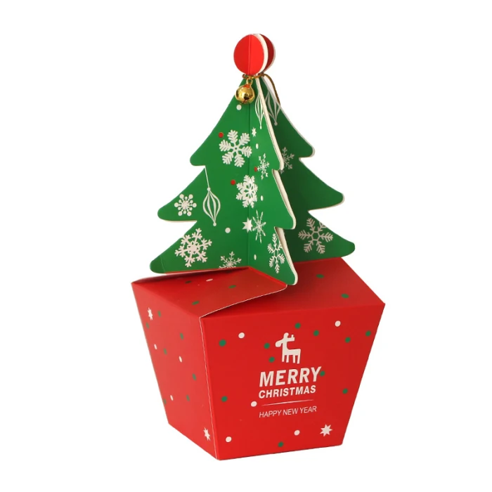 10Pcs Christmas Party Bags Sweets Carrier Apples Box Favour Candy Xmas Gift Boxes TSH Shop