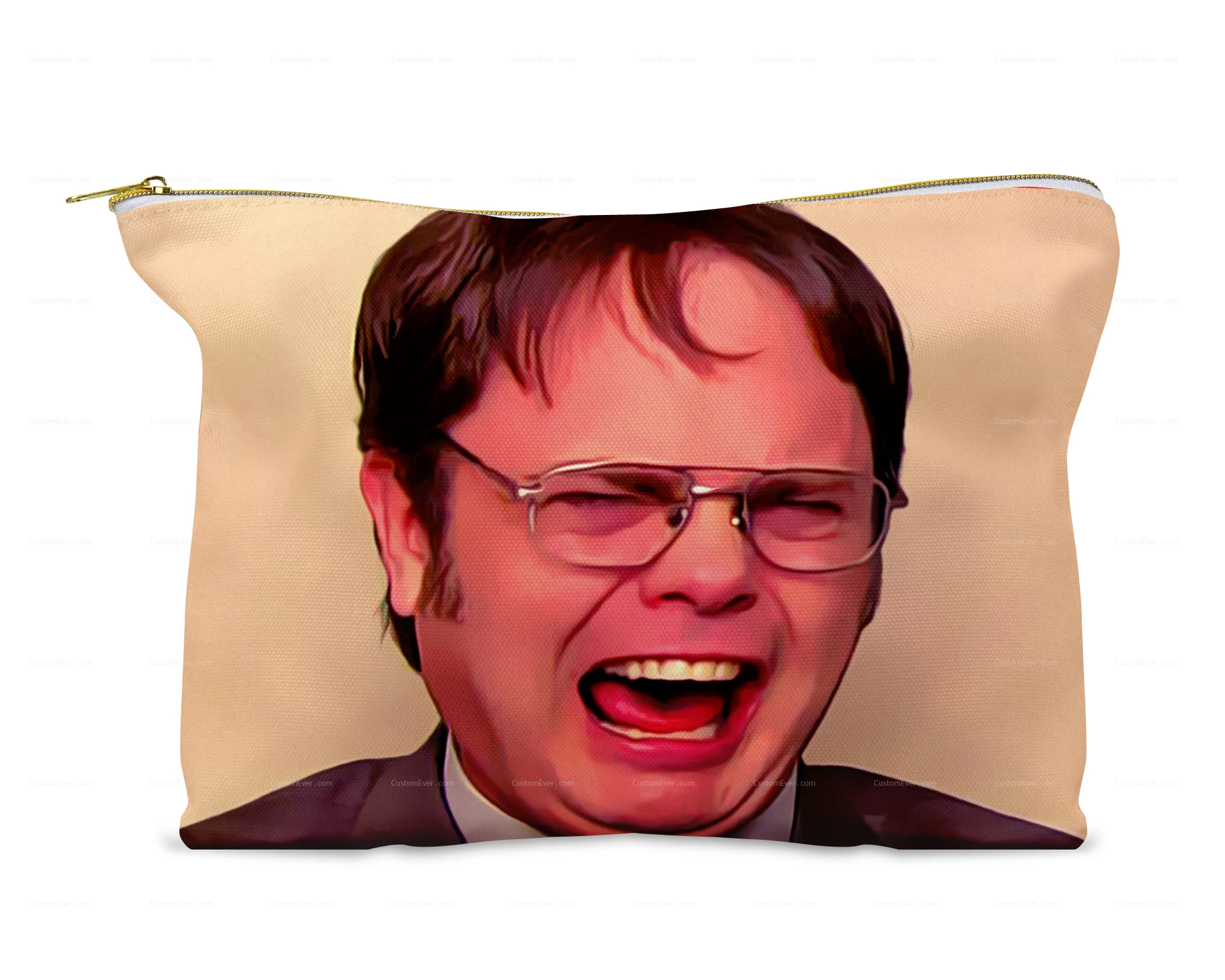 Dwight Schrute смеющаяся косметичка дорожная Размер туалетные принадлежности на молнии сумка маленькая косметичка симпатичная дорожная сумка для женщин