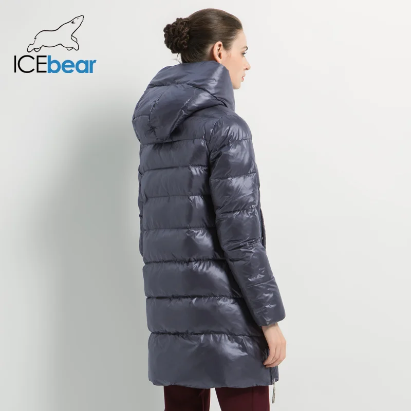 ICEbearНовинка зимняя женская куртка Женское пальто модные теплые женские пальто Брендовая женская одежда GWD19503I