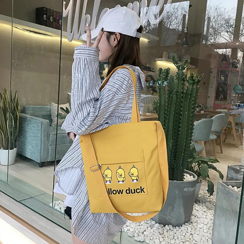 

Canvas Bag Tote Single-shoulder Bag Women Bag 2020 School Bag Large Bag With Zipper Crossbody Bags Shopping Bags