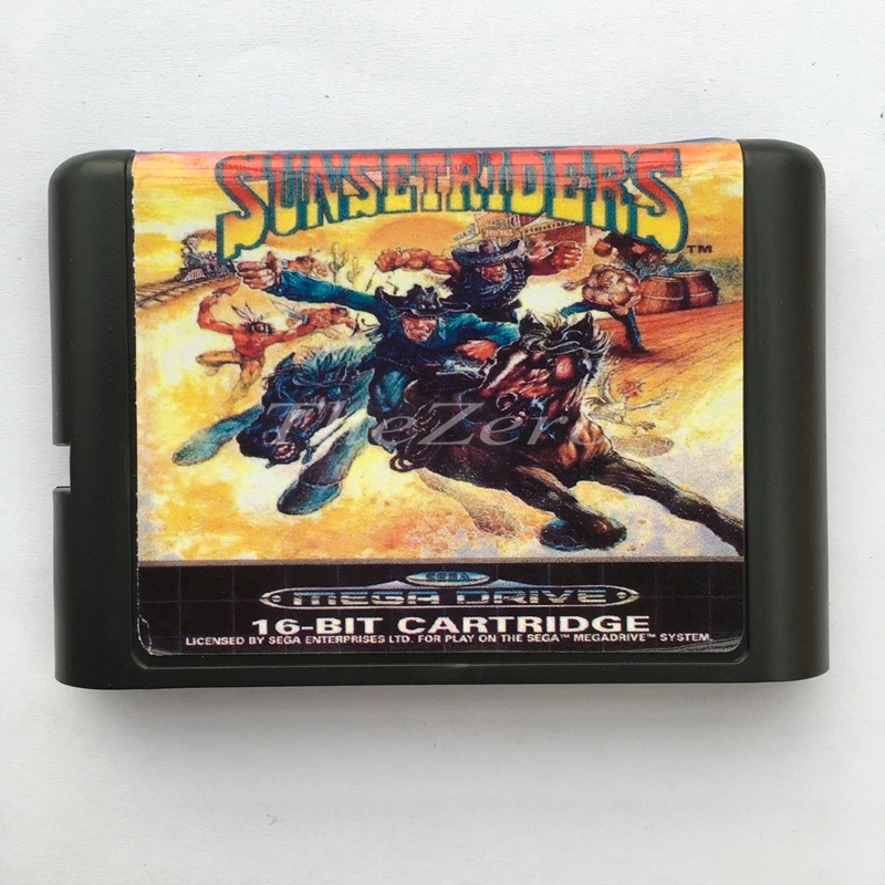 Sunsetrider EU/JAP оболочка для 16 битной игровой карты для системы Genesis для sega Mega Drive
