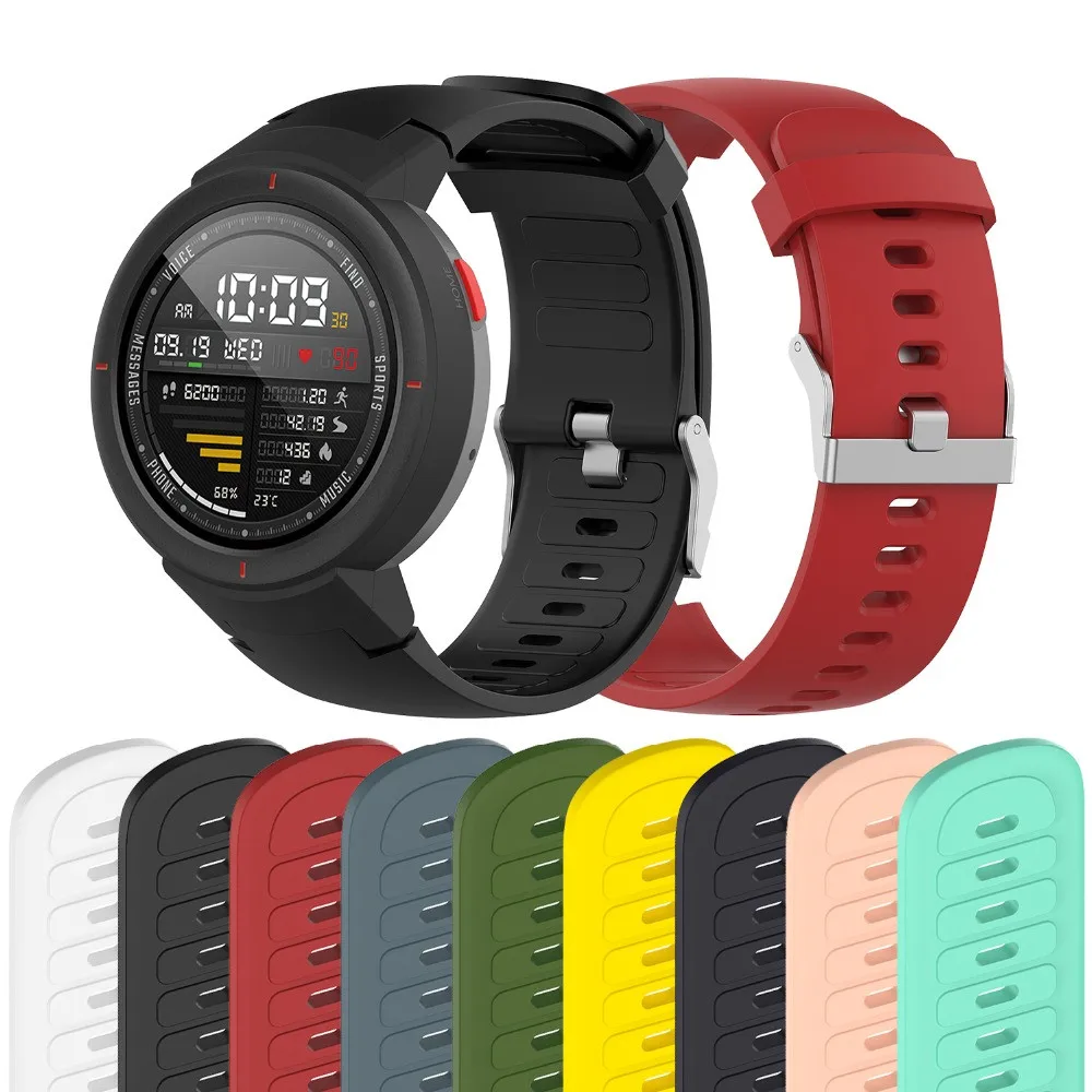 Мягкий силиконовый запасной браслет ремешок для Huami Amazfit Verge умные наручные часы