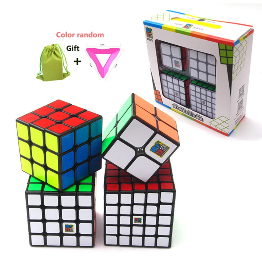 Moyu MofangJiaoshi, 2x2, 3x3, 4x4, 5x5, набор магических кубиков для соревнований, 4 шт., кубики-пазлы для детей