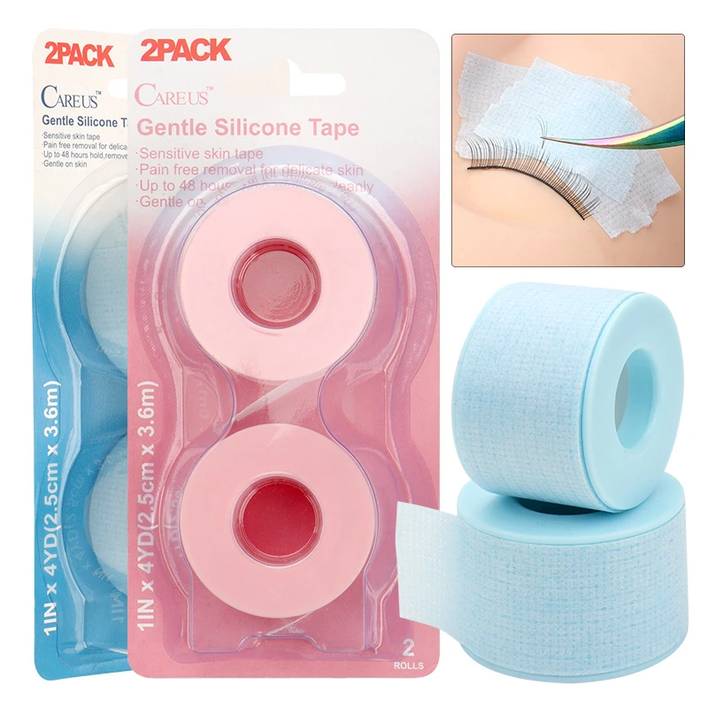 2 Rolls Pijn Gratis Verwijdering Verwijdering Tape Gevoelige Huid Tape Tot 48 Uur Houden Gentle Op skin Voor Eyalash Extension|Oogschaduw Applicator| -