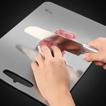 

304 Stainless Steel Chopping Block Antibacterial Anti-mildew Cutting Boards Chopping Board Fruit Vegetable Meat Tools Kneading