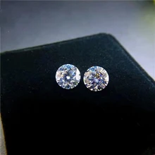 2 sztuk 7 5mm Lab diamenty 1 5ct GH kolor certyfikowany VVS1 luźny moissanit kamienie pierścionki z diamentem dla dziewczyny tanie i dobre opinie KALALA WHITE Excellent none 1 5 carat Drobne