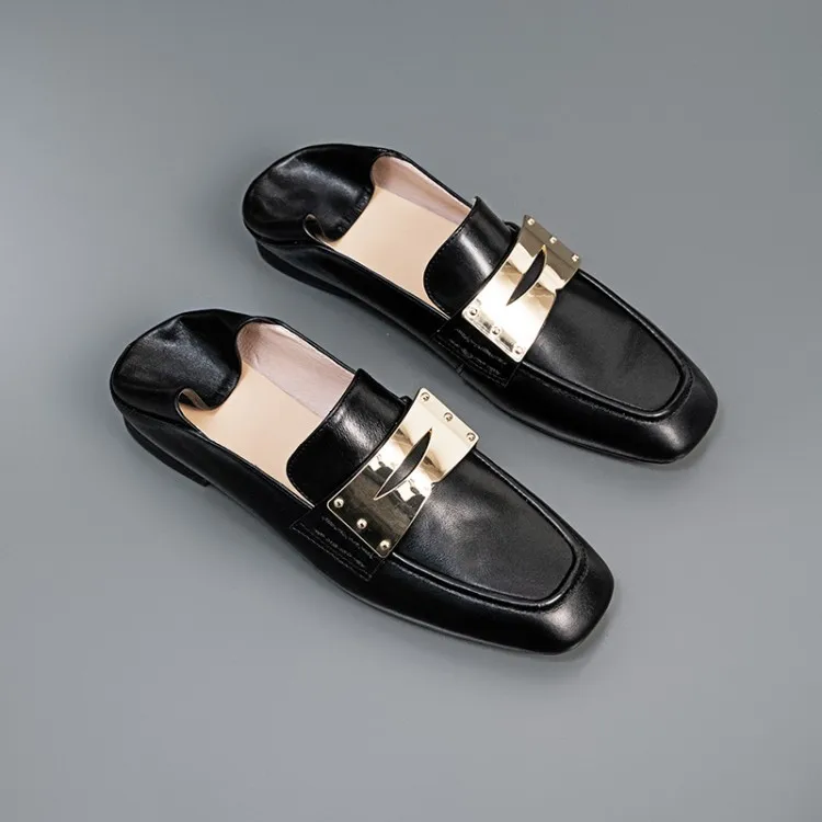 

Fastener Double Purpose inside And Pure Leather Loafers 2020 Spring New Style Casual Versatile