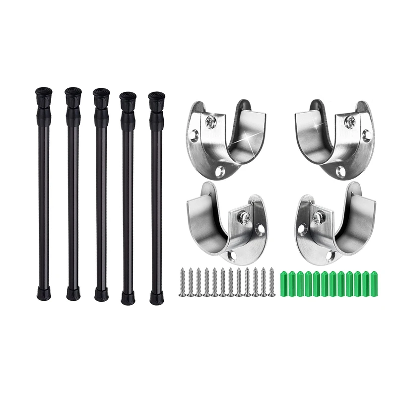 2 Set Accessories: 1 Cupboard Tensions Rod Spring 11.81 to 20 Inches &amp Heavy Duty Closet 1-1/3 | Дом и - Цена: 