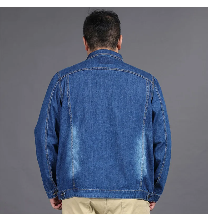 Мужские джинсовые куртки 10XL 8XL 6XL 5XL, весенний светильник, синие джинсовые куртки, мужские хлопковые тонкие джинсовые пальто, мужские повседневные джинсовые пальто