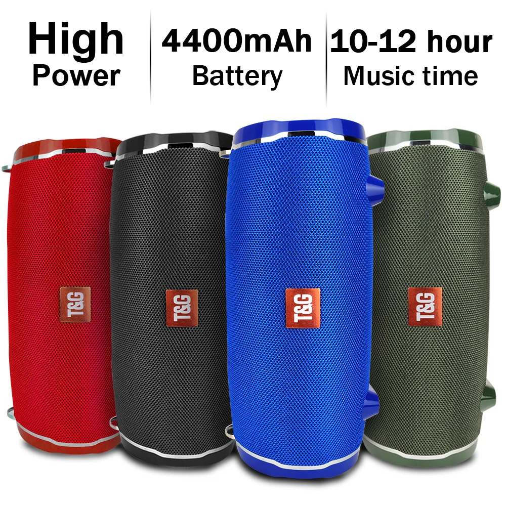 High Power Wireless Portable Speaker Waterproof Column For PC Bluetooth-compatible Speaker Subwoofer Boom Box Music Center TG187 wireless outdoor speakers