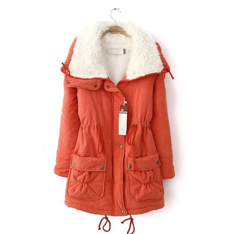 Пальто для беременных, осень и зима, одноцветная теплая флисовая куртка с капюшоном для беременных женщин размера плюс, женская верхняя одежда с карманами, S-3XL - Цвет: Orange