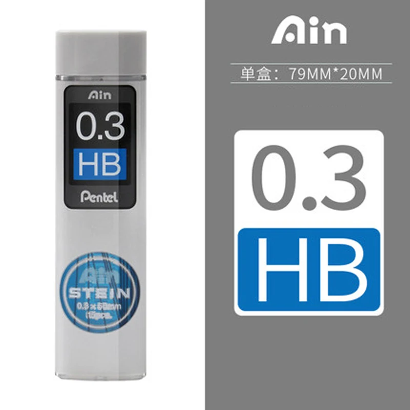 AS PIC 1 шт. Япония PENTEL C275 автоматический карандаш-грифель Ain STEIN 0,3 | 0,5 | 0,7 | 0,9 мм черный полимерный карандаш-грифель - Цвет: AS PIC