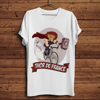 

Thor Tour of France funny tshirt men new white casual homme short sleeve T Shirt unisex streetwear t-shirt