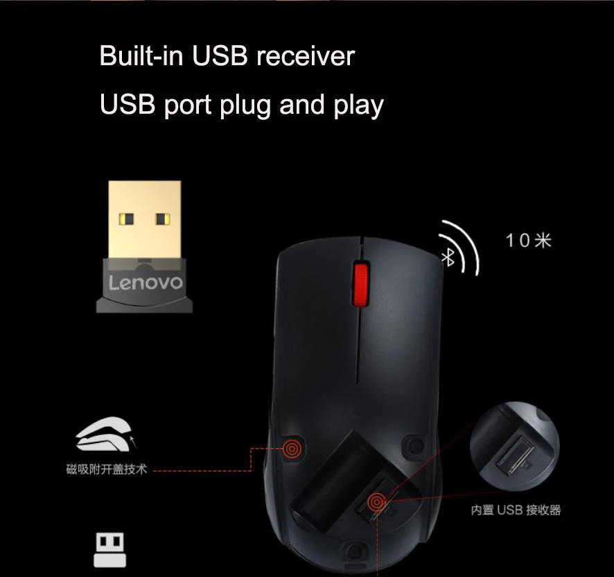 lenovo Беспроводная клавиатура и мышь набор беспроводной клавиатуры и мыши набор M120Pro компьютерная клавиатура ноутбука