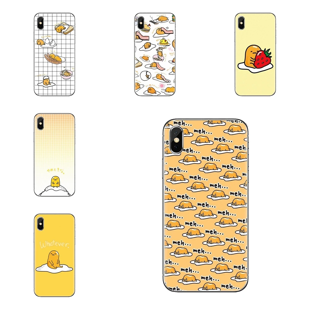 Gudetama Transparent Soft Shell Covers For Samsung Galaxy S2 S3 S4 S5 MINI S6 S7 edge S8 S9 Plus Note 2 3 4 5 8 Coque Fundas |