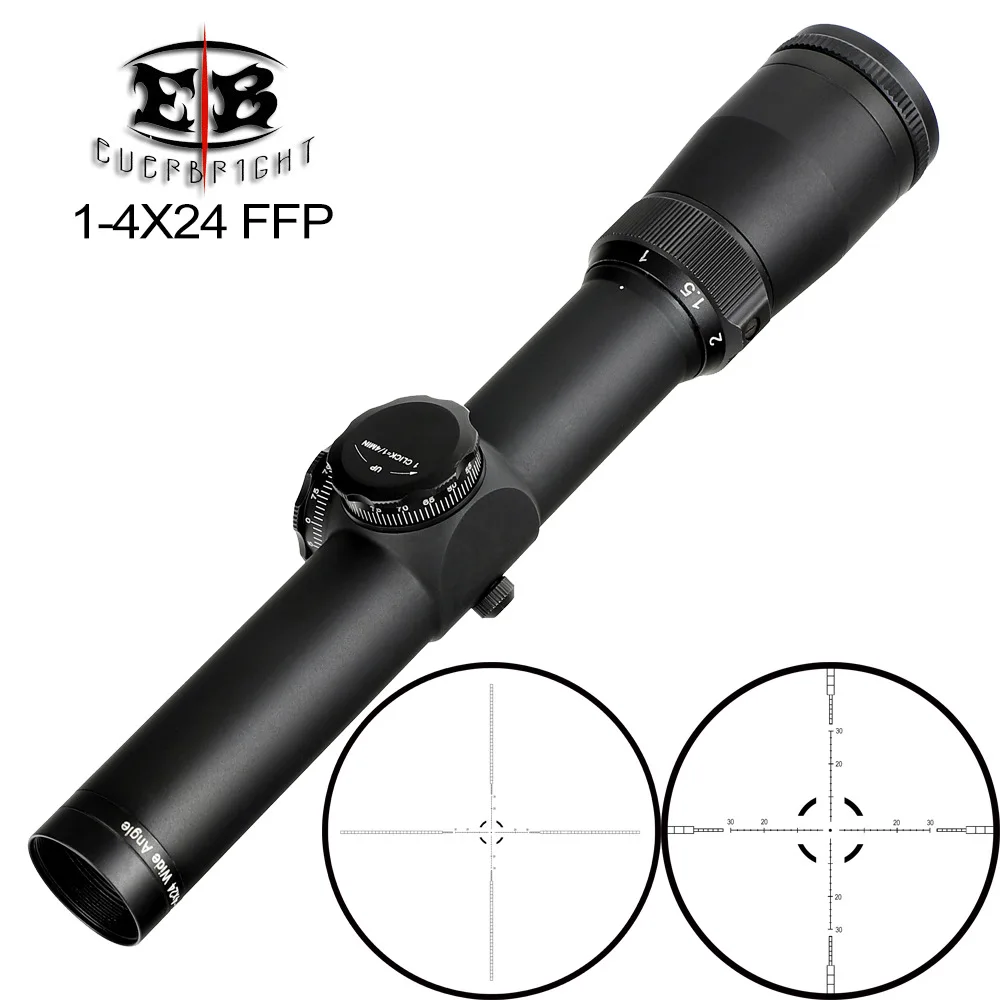 

EB 1-4X24 FFP Compact Sight Hunting Riflescopes First Focal Plane Tactical Glass Reticle Rifle Scope holographic sight