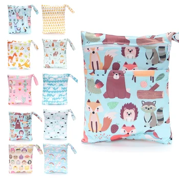 

Small Double PUL Waterproof Wet Bag, 7.87 "x 9.84" Diaper Bag, Multifunctional