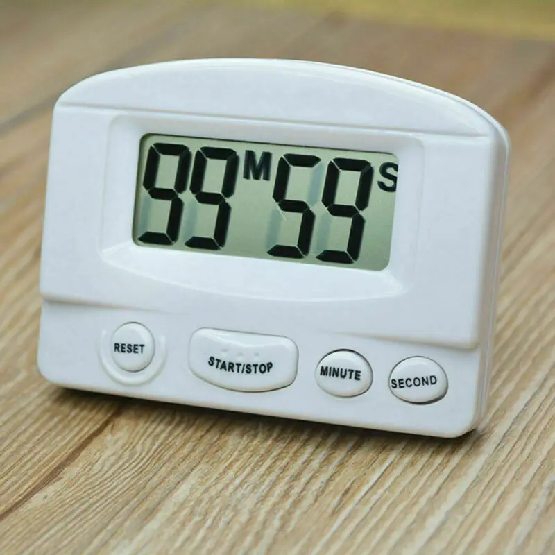 ЖК-дисплей цифровой подсчет кухонный таймер для приготовления пищи Магнитные Электронные батарейки для будильников питание кухонный таймер, обратный отсчет сигнализации
