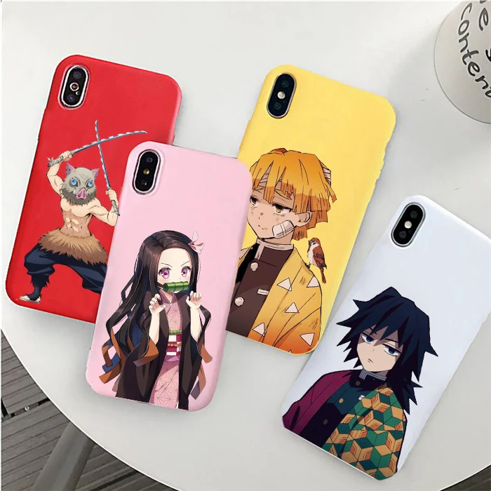 Мягкий чехол для телефона Kamado Nezuko Kimetsu no Yaiba из ТПУ рассекающий демонов iphone 6/6s 7 / 8