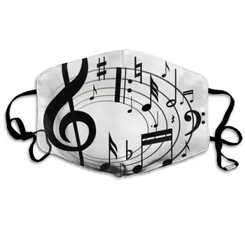 

Dustproof Washable Reusable Music Notes Clipart Mouth Cover Mask Protective Warm Windproof Mask