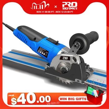 

120V/230V Mini Circular Saw 500W Plunge Cut Track Cutting Wood Metal Tile Cutter 3 Blades Electric Saw Power Tool by PROSTORMER